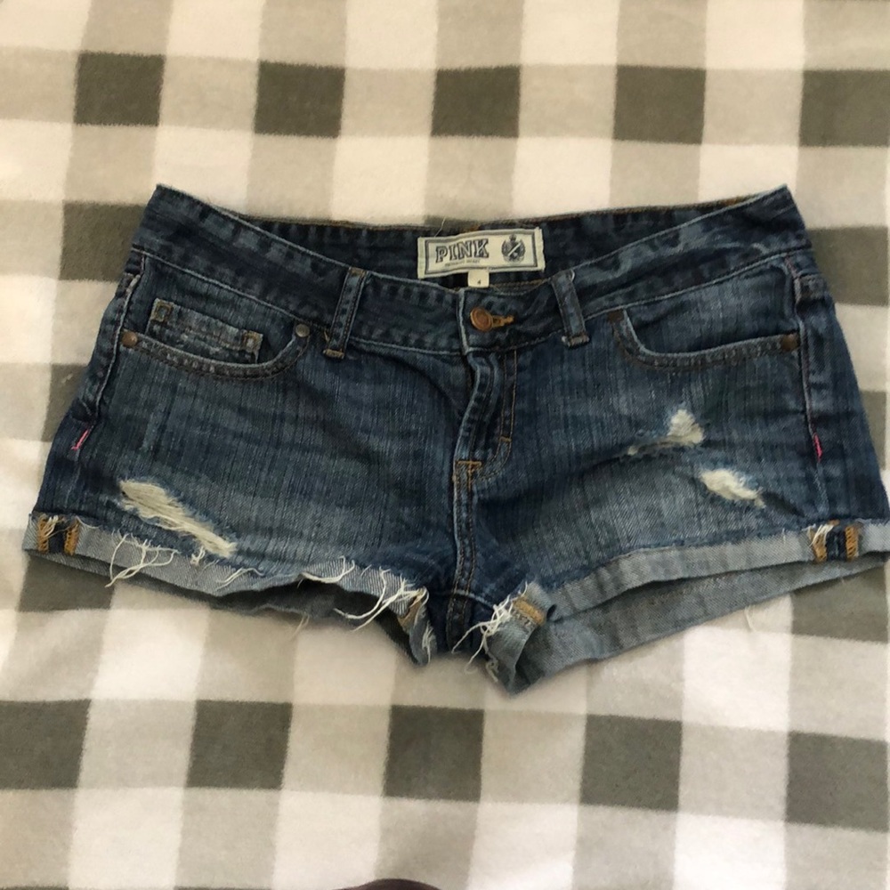 PINK jean shorts